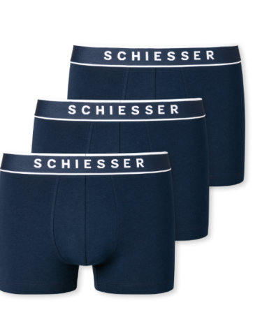 Schiesser, Herenboxershort 3-pack, blauw