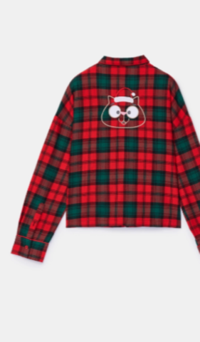 Woody, kerstpyjama, flanel, geruit