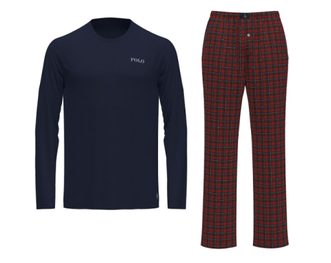 Ralph Lauren, pyjama, flanelle broek, rood