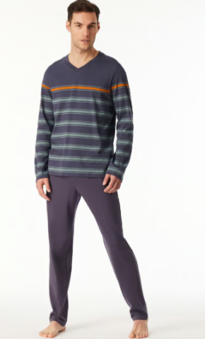 Schiesser, Pyjama, blauw