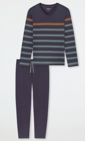 Schiesser, Pyjama, blauw