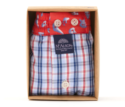 Mc Alson, boxer, blauw-rood geruit