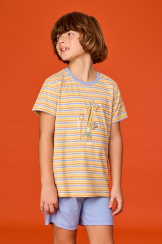 Woody, jongenspyjama, dierentuin, streep