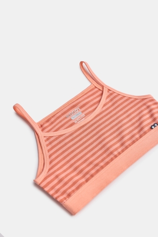 Woody, topje, rood-roze gestreept