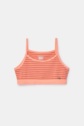 Woody, topje, rood-roze gestreept