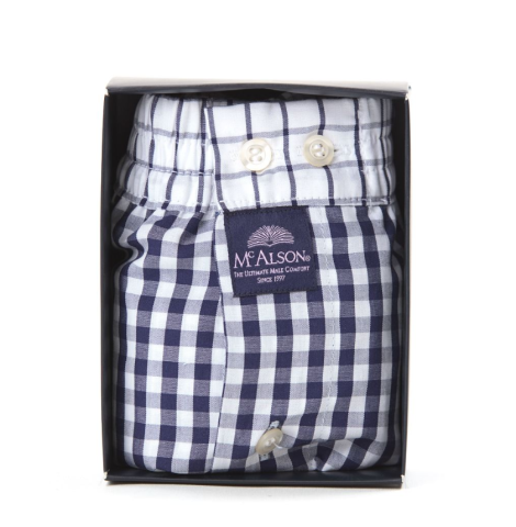 Mc Alson, boxer, blauw geruit