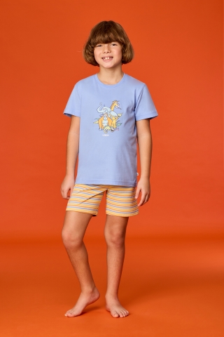 Woody, Jongenspyjama, giraf, blauw