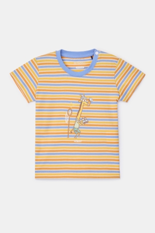 Woody, babypyjama, giraf, gestreept