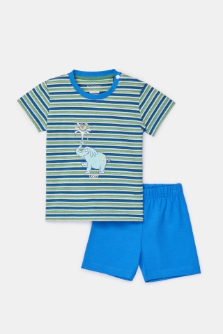 Woody, babypyjama, olifant, gestreept