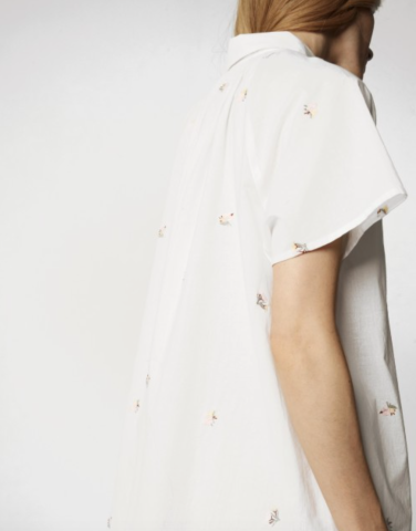 Pluto, slaapkleed, geweven katoen, wit