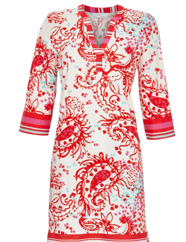 Ringella, slaapkleedje, rood, bloemen