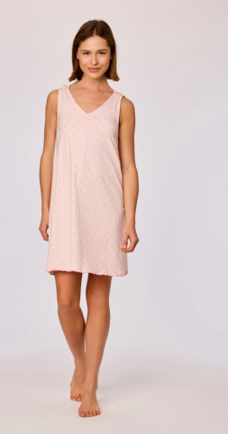 Woody, damesslaapkleedje, roze, schelpen