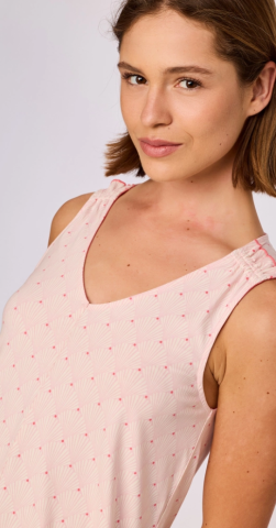 Woody, damesslaapkleedje, roze, schelpen