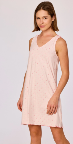 Woody, damesslaapkleedje, roze, schelpen