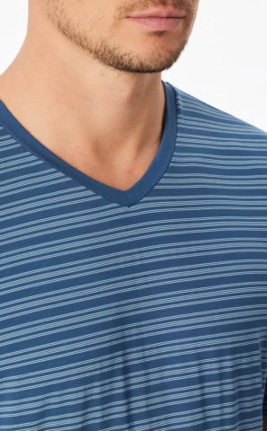 Schiesser, pyjama, Blauw, streep