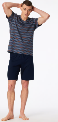 Schiesser, pyjama, grijs gestreept