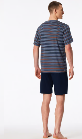 Schiesser, pyjama, grijs gestreept