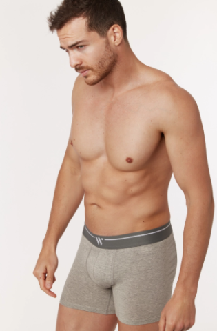 Woody, herenshort lang, duo, grijs