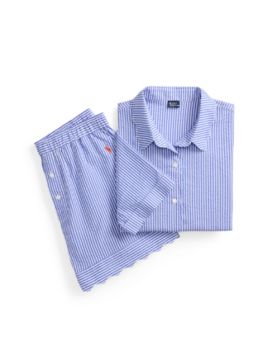 Ralph Lauren, Pyjama, blauw, gestreept