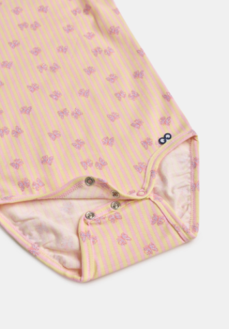 Woody Body korte vlinderprint, roze-geel
