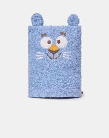 Woody, washandje, tijger, blauw