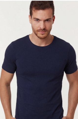 Woody, T-shirt ronde hals, BLAUW