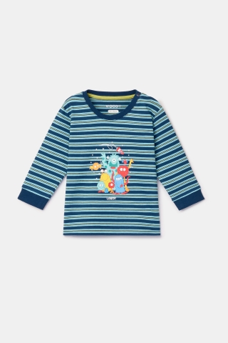 Woody, babypyjama, blauwe streep, Aliens