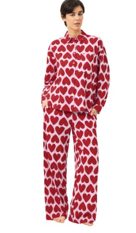 Mey, pyjama, doorknoop, hartjes