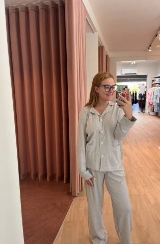 Ralph Lauren, pyjama, flanel, grijs