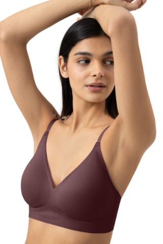 Mey, invisibles, bralette, hot maroon