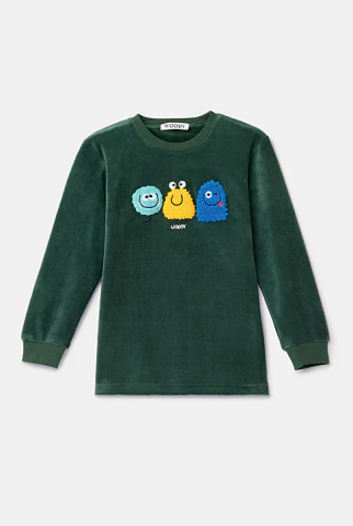 Woody, jongenspyjama, velour, aliens