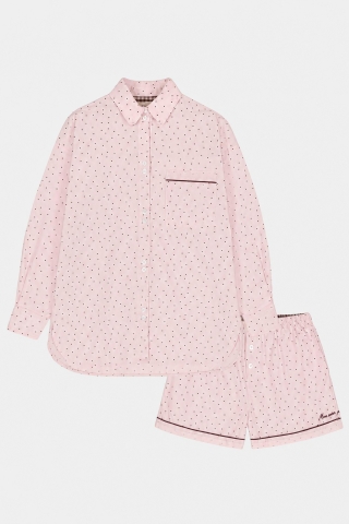 Woody, kirilove, pyjama, roze, bolletjes
