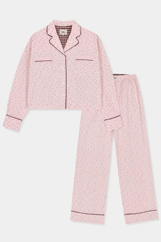 Woody, kirilove, pyjama, roze, bolletjes