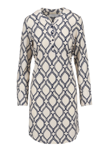 Ringella, Slaapkleed, beige-blauwe print