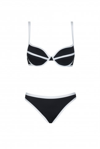 Bikini top effe zwart/wit