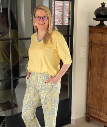 pyjama lange broek geel-marmer