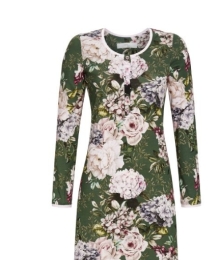 ringella, slaapkleed, kaki met bloemen