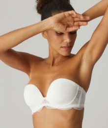 Simone Pérèle, strapless bh, ivoor