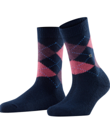 Burlington, sokken, geruit, blauw