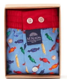 Mc Alson, boxer, blauw, snoepjes