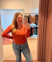 Oscalito, Hemdje, Wol/zijde, oranje