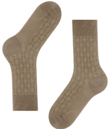 Falke, Herensok, fil d'ecosse art, beige