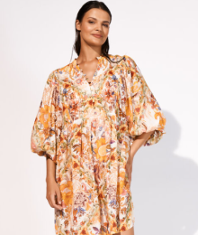 Maryan Melhorn, kleed, geel, fruitprint