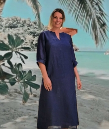 kleed linnen blauw