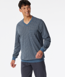 Schiesser, pyjama, blauw geruit