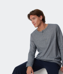 Schiesser, pyjama, blauw, gestreept