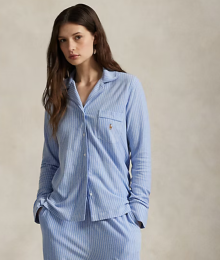 Ralph Lauren, damespyjama, blauwe streep