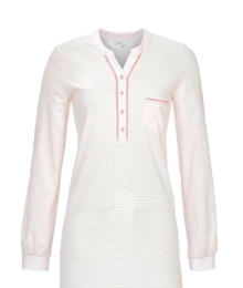 Ringella, damesslaapkleed, roos streep