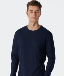 Schiesser, Herenpyjama tricot, blauw