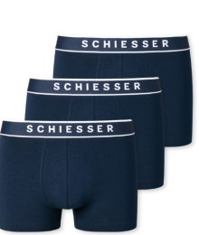 Schiesser, Herenboxershort 3-pack, blauw